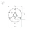 Профиль ROUND-D36-360-2500 ANOD BLACK (Arlight, Алюминий)