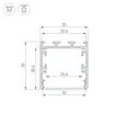 Профиль LINE-M-3535-2500 BLACK (Arlight, Алюминий)