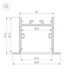 Профиль SL-LINIA49S-F-2000 ANOD BLACK (Arlight, Алюминий)