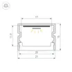Профиль FANTOM-BENT-W21-SIDE-2000 ANOD (Arlight, Алюминий)