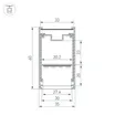 Профиль LINE-3560-BENT-SIDE-2000 ANOD (Arlight, Алюминий)