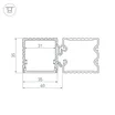 Профиль с экраном ALU-BASE-PW35S-2000 ANOD+FROST AG (Arlight, Металл)
