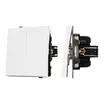 Механизм выключателя двухклавишный проходной SWT-TENDO-MKP2-PL-WH (230V, 10A) (Arlight, Белый)