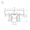 Профиль STRETCH-COMFORT-14-CEIL-CENTER-2000 BLACK (Arlight, Алюминий)