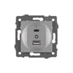 Механизм USB розетки SCT-MUAC-PL-GR-V (5V, 3A, QC4) (Arlight, -)