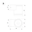 Светильник LGD-RAY-WALL-R65-9W Warm3000 (GR, 23 deg, 230V) (Arlight, IP65 Металл, 3 года)