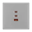 Механизм розетки с быстрой USB зарядкой SCT-NOBE-MUACC-SFPL-FC-IS (65W, QC3) (Arlight, -)