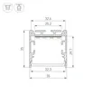 Профиль SL-LINE-3535-2000 BLACK с рефлектором (Arlight, Алюминий)