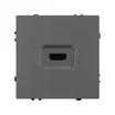 Механизм HDMI розетки SCT-NOBE-MHD1-SFPL-GR (Arlight, Серый базальт)