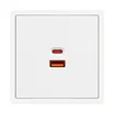 ARL NOBE USB Розетка тип A+C софт-тач белый кварц SCT-MUAC-SFPL-FC-WH (65W, QC3) (Arlight, -)