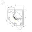 Профиль SL-KUB-DISPLAY-2525-2000 ANOD (Arlight, Алюминий)