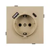 Механизм розетки с USB зарядкой SCT-TENDO-MUAC-SFPL-GD (230V, 16A) (Arlight, Матовый песочный)