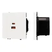 Механизм розетки с быстрой USB зарядкой SCT-NOBE-MUAC-SFPL-FC-WH (65W, QC3) (Arlight, Белый кварц)