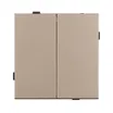 Механизм выключателя двухклавишный проходной SWT-TENDO-MKP2-PL-GD (230V, 10A) (Arlight, Песочный)