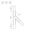 Тройник PLS-LOCK-H25-T135L левый (с экраном MAT-L) (Arlight, Металл)