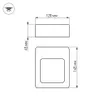 Светильник LGD-Wall-Frame-2G-5W Warm White (Arlight, IP54 Металл, 1 год)