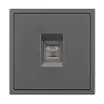 Механизм телефонной розетки SCT-NOBE-MTL1-SFPL-GR (RJ-11, 4C) (Arlight, Серый базальт)