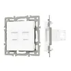Механизм компьютерной розетки двойной SCT-MPC2-PL-WH (RJ-45, CAT6) (Arlight, -)