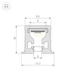 Профиль с экраном SL-MINI-3-H10-F12-2000 IRON GREY (Arlight, Алюминий+пластик)