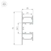 Профиль WALL-2575-DUAL-2000 ANOD BLACK (Arlight, Алюминий)