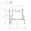 Профиль с экраном S2-LINE-7977-2500 ANOD+OPAL (Arlight, Алюминий)