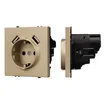 Механизм розетки с USB зарядкой SCT-NOBE-MUAA-SFPL-GD (230V, 16A) (Arlight, Золотой песок)