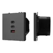 Механизм розетки с быстрой USB зарядкой SCT-NOBE-MUACC-SFPL-FC-GR (65W, QC3) (Arlight, -)