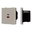 ARL NOBE USB Розетка тип A+C софт-тач кашемир SCT-MUAC-SFPL-FC-CA (65W, QC3) (Arlight, -)