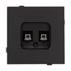 Механизм компьютерной розетки двойной SCT-TENDO-MPC2-SFPL-BK (RJ-45, CAT6) (Arlight, Матовый черный)