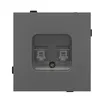 Механизм компьютерной розетки двойной SCT-TENDO-MPC2-SFPL-GR (RJ-45, CAT6) (Arlight, Матовый графитовый)