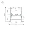 Профиль SL-LINIA52-3L-F-2000 ANOD BLACK (Arlight, Алюминий)