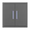 Механизм выключателя двухклавишный непроходной LED SWT-NOBE-MK02-SFPL-L-GR (230V, 10A) (Arlight, Серый базальт)