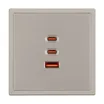 Механизм розетки с быстрой USB зарядкой SCT-NOBE-MUACC-SFPL-FC-CA (65W, QC3) (Arlight, -)