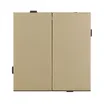 Механизм выключателя двухклавишный непроходной SWT-TENDO-MK02-SFPL-GD (230V, 10A) (Arlight, Матовый песочный)