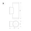 Светильник настенный LGD-WALDER-R68-2x7W Day4000-MIX (Черный, 40 deg, 230V) (Arlight, IP65 Металл, 5 лет)