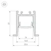 Профиль SL-COMFORT-2322-F-2000 ANOD BLACK (Arlight, Алюминий)