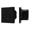 ARL NOBE USB Розетка тип А+С+С софт-тач черный оникс SCT-MUACC-SFPL-FC-BK (65W, QC3) (Arlight, -)