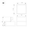 Светильник DL-GRIGLIATO-S140x140-18W Warm3000 (GR, 100 deg, 230) (Arlight, IP40 Металл, 5 лет)