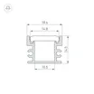 Профиль FLOOR18-H15-3000 ANOD BLACK (Arlight, Алюминий)