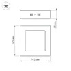 Светильник SP-S145x145-9W Warm White (Arlight, IP20 Металл, 3 года)