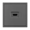 Механизм HDMI розетки SCT-NOBE-MHD1-SFPL-GR (Arlight, Серый базальт)