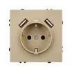 Механизм розетки с USB зарядкой SCT-NOBE-MUAA-SFPL-GD (230V, 16A) (Arlight, Золотой песок)