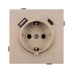 Механизм розетки с USB зарядкой SCT-TENDO-MUAC-PL-GD (230V, 16A) (Arlight, Песочный)
