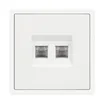 ARL NOBE Розетка компьютерная двойная софт-тач белый кварц SCT-MPC2-SFPL-WH (2хRJ-45, CAT6) (Arlight, -)