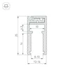 Профиль KLUS-GLASS-810-2000 ANOD (Arlight, Алюминий)