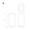 Светильник LGD-EVO-WALL-TWIN-S100x100-2x12W Warm3000 (GR, 44 deg, 230V) (Arlight, IP54 Металл, 3 года)