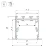 Профиль LINIA49-F-M-3000 BLACK (Arlight, Алюминий)