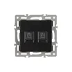 Механизм компьютерной розетки двойной SCT-MPC2-PL-BK (RJ-45, CAT6) (Arlight, -)