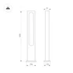 Светильник LGD-MUSE-BOLL-H2000-18W Warm3000 (DG, 328 deg, 230V) (Arlight, IP65 Металл, 3 года)
