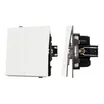 Механизм выключателя двухклавишный непроходной SWT-TENDO-MK02-SFPL-WH (230V, 10A) (Arlight, Матовый белый)